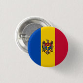 Markering van Moldavië Ronde Button 3,2 Cm (Voorkant /achterkant)