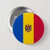 Markering van Moldavië Ronde Button 7,6 Cm (Voorkant /achterkant)
