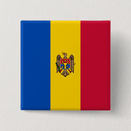 Markering van Moldavië Vierkante Button 5,1 Cm