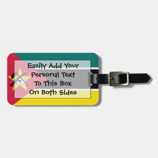 Markering van Mozambique - Easy ID Personal Bagagelabel (Voorkant horizontaal)