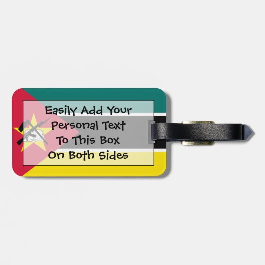 Markering van Mozambique - Easy ID Personal Bagagelabel (Achterkant horizontaal)