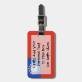 Markering van Myanmar Easy ID Personal Bagagelabel (Voorkant verticaal)