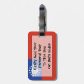 Markering van Myanmar Easy ID Personal Bagagelabel (Achterkant verticaal)