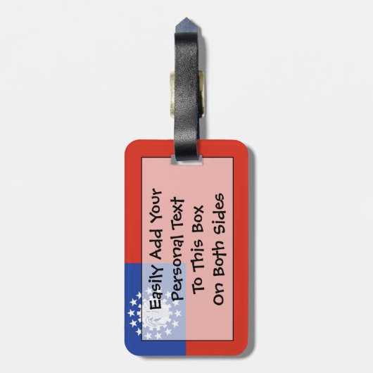 Markering van Myanmar Easy ID Personal Bagagelabel (Achterkant verticaal)