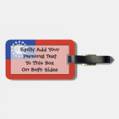 Markering van Myanmar Easy ID Personal Bagagelabel (Achterkant horizontaal)