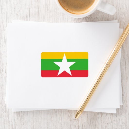 Markering van Myanmar Labels (Insitu)