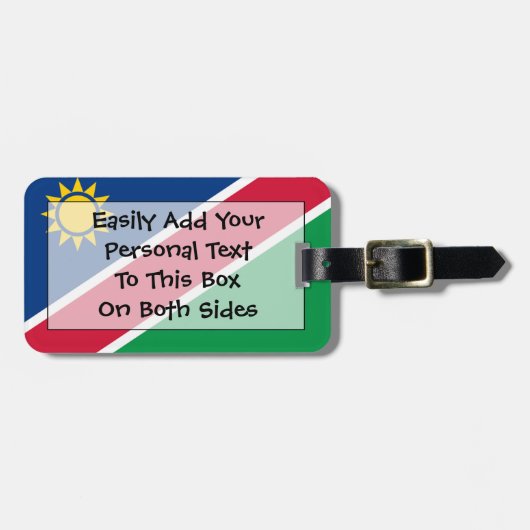 Markering van Namibië - Easy ID Personal Bagagelabel (Voorkant horizontaal)