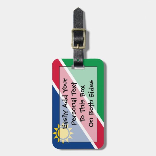 Markering van Namibië - Easy ID Personal Bagagelabel (Voorkant verticaal)