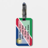 Markering van Namibië - Easy ID Personal Bagagelabel (Achterkant verticaal)