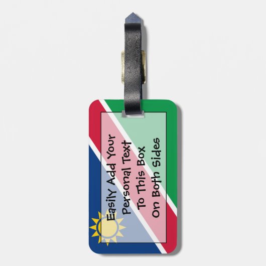 Markering van Namibië - Easy ID Personal Bagagelabel (Achterkant verticaal)