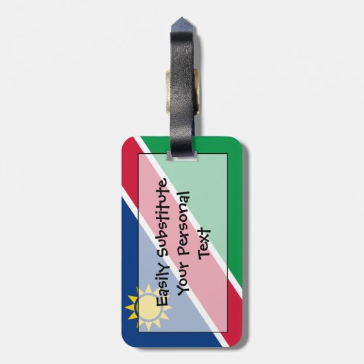 Markering van Namibië - Easy ID Personal Bagagelabel (Achterkant verticaal)
