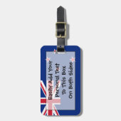 Markering van Nieuw-Zeelands Easy ID Personal Bagagelabel (Voorkant verticaal)