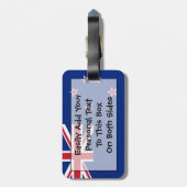Markering van Nieuw-Zeelands Easy ID Personal Bagagelabel (Achterkant verticaal)