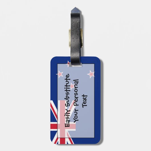 Markering van Nieuw-Zeelands Easy ID Personal Bagagelabel (Achterkant verticaal)