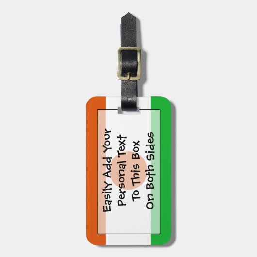 Markering van Niger Easy ID Personal Bagagelabel (Voorkant verticaal)