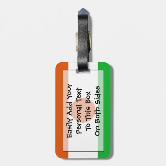 Markering van Niger Easy ID Personal Bagagelabel (Achterkant verticaal)