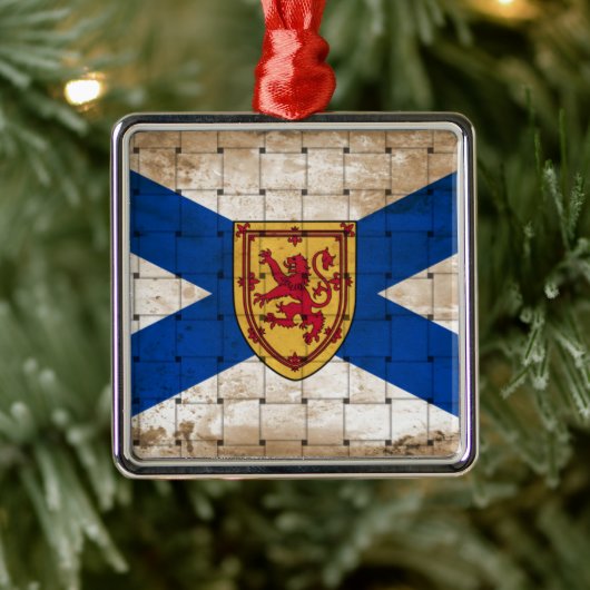 Markering van Nova Scotia Metalen Ornament (Boom)
