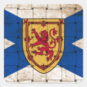 Markering van Nova Scotia Vierkante Sticker
