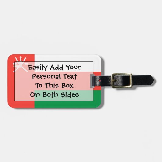 Markering van Oman Easy ID Personal Bagagelabel (Voorkant horizontaal)