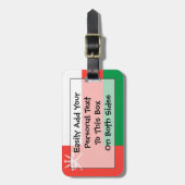 Markering van Oman Easy ID Personal Bagagelabel (Voorkant verticaal)