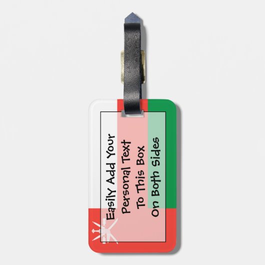 Markering van Oman Easy ID Personal Bagagelabel (Achterkant verticaal)
