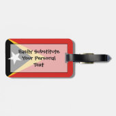 Markering van Oost-Timor - Persoonlijke identiteit Bagagelabel (Achterkant horizontaal)