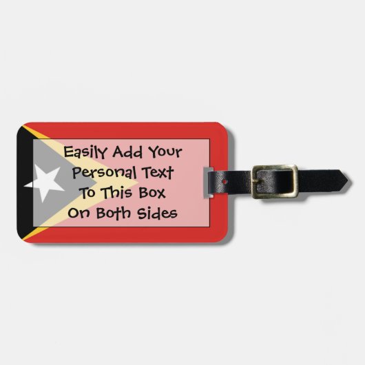 Markering van Oost-Timor - Persoonlijke identiteit Bagagelabel (Voorkant horizontaal)