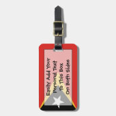 Markering van Oost-Timor - Persoonlijke identiteit Bagagelabel (Voorkant verticaal)