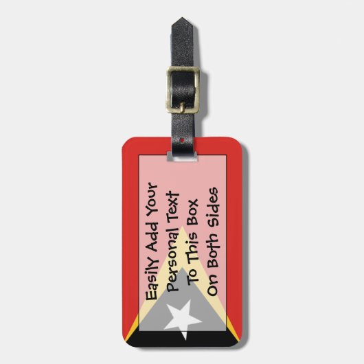 Markering van Oost-Timor - Persoonlijke identiteit Bagagelabel (Voorkant verticaal)