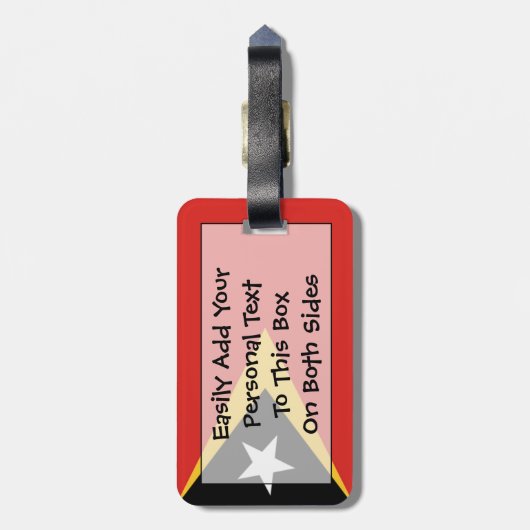 Markering van Oost-Timor - Persoonlijke identiteit Bagagelabel (Achterkant verticaal)