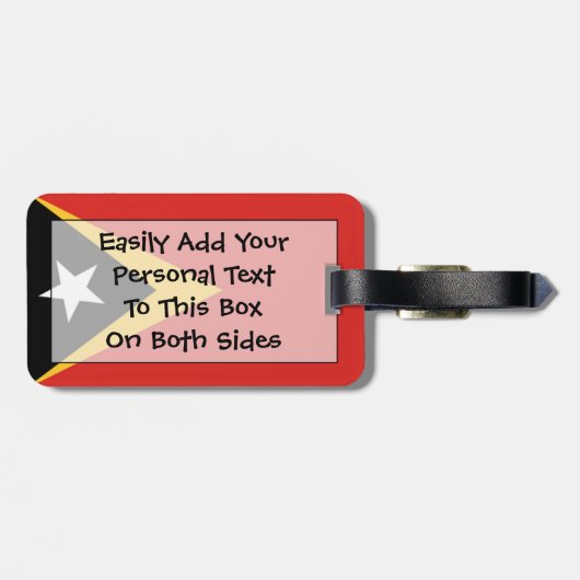 Markering van Oost-Timor - Persoonlijke identiteit Bagagelabel (Achterkant horizontaal)