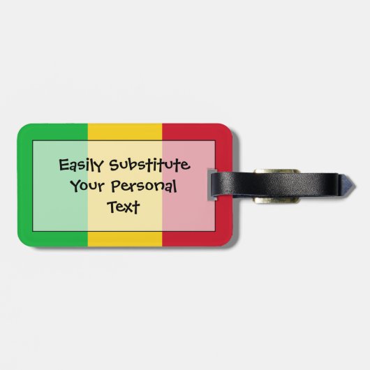 Markering van persoonlijke identiteitskaart van Ma Bagagelabel (Achterkant horizontaal)