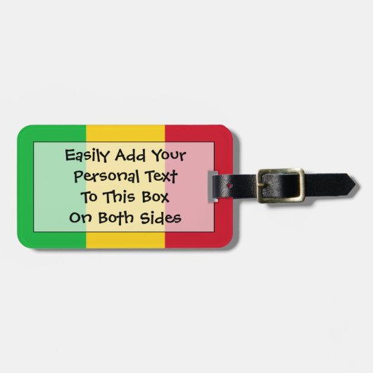 Markering van persoonlijke identiteitskaart van Ma Bagagelabel (Voorkant horizontaal)