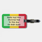 Markering van persoonlijke identiteitskaart van Ma Bagagelabel (Achterkant horizontaal)