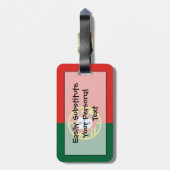 Markering van Portugal - Persoonlijke identiteitsk Bagagelabel (Achterkant verticaal)