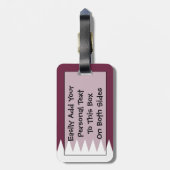 Markering van Qatar Easy ID Personal Bagagelabel (Achterkant verticaal)