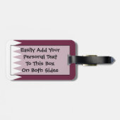 Markering van Qatar Easy ID Personal Bagagelabel (Achterkant horizontaal)