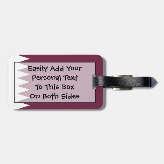 Markering van Qatar Easy ID Personal Bagagelabel (Achterkant horizontaal)