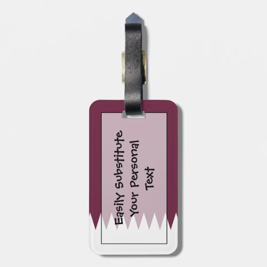 Markering van Qatar Easy ID Personal Bagagelabel (Achterkant verticaal)