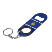 Markering van Quebec City Sleutelhanger Bottle Ope Mini Flessenopener (Voorkant Gekanteld)