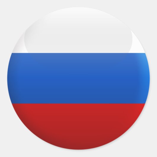 Markering van Rusland Ronde Sticker (Voorkant)