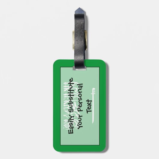 Markering van Saudi-Arabië - Easy ID Personal Bagagelabel (Achterkant verticaal)