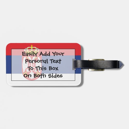 Markering van Servië - Easy ID Personal Bagagelabel (Achterkant horizontaal)