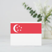 Markering van Singapore - 新 加 国 - Bendera Singapor Briefkaart (Staand voorkant)