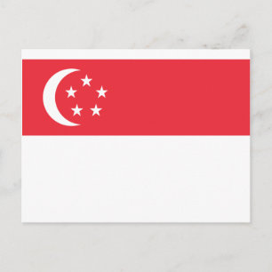 Markering van Singapore - 新 加 国 - Bendera Singapor Briefkaart