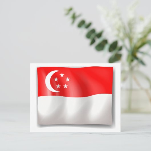 Markering van Singapore Briefkaart (Staand voorkant)
