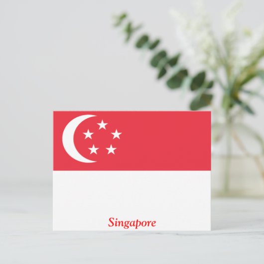 Markering van Singapore Briefkaart (Staand voorkant)
