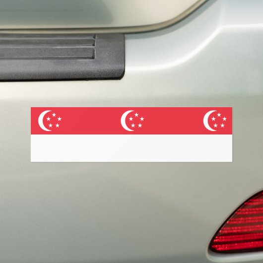 Markering van Singapore Bumpersticker (Op auto)