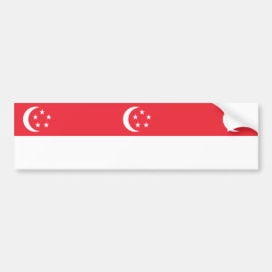 Markering van Singapore Bumpersticker