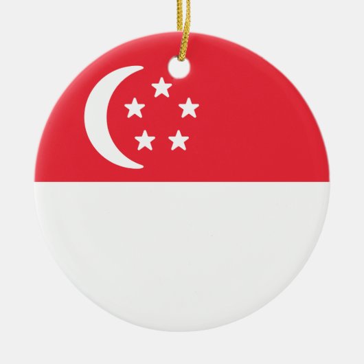 Markering van Singapore Keramisch Ornament (Voorkant)